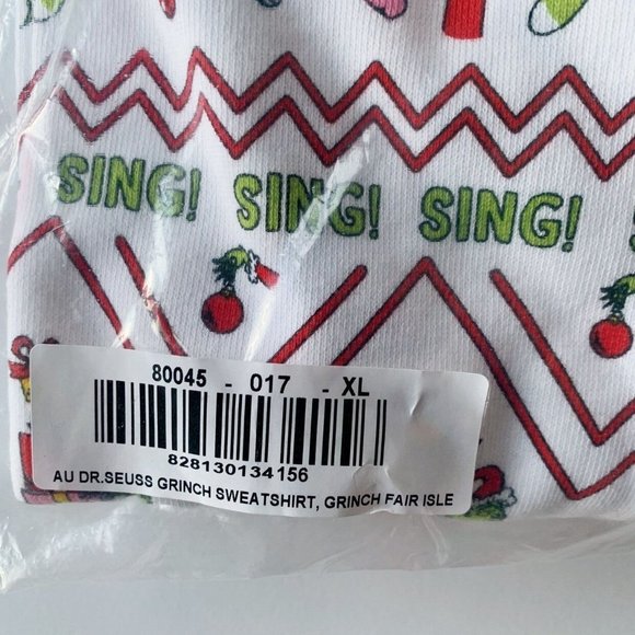 NEW Hanna Andersson Adult Unisex Dr. Seuss Grinch Holiday Sweatshirt XL - Picture 7 of 10